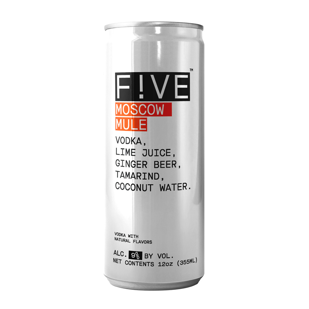 FIVE by BETTER DRINKS: Photo of MOSCOW MULE 12 OZ SLEEK - F!VE by FIVE DRINKS CO (uploaded by company)