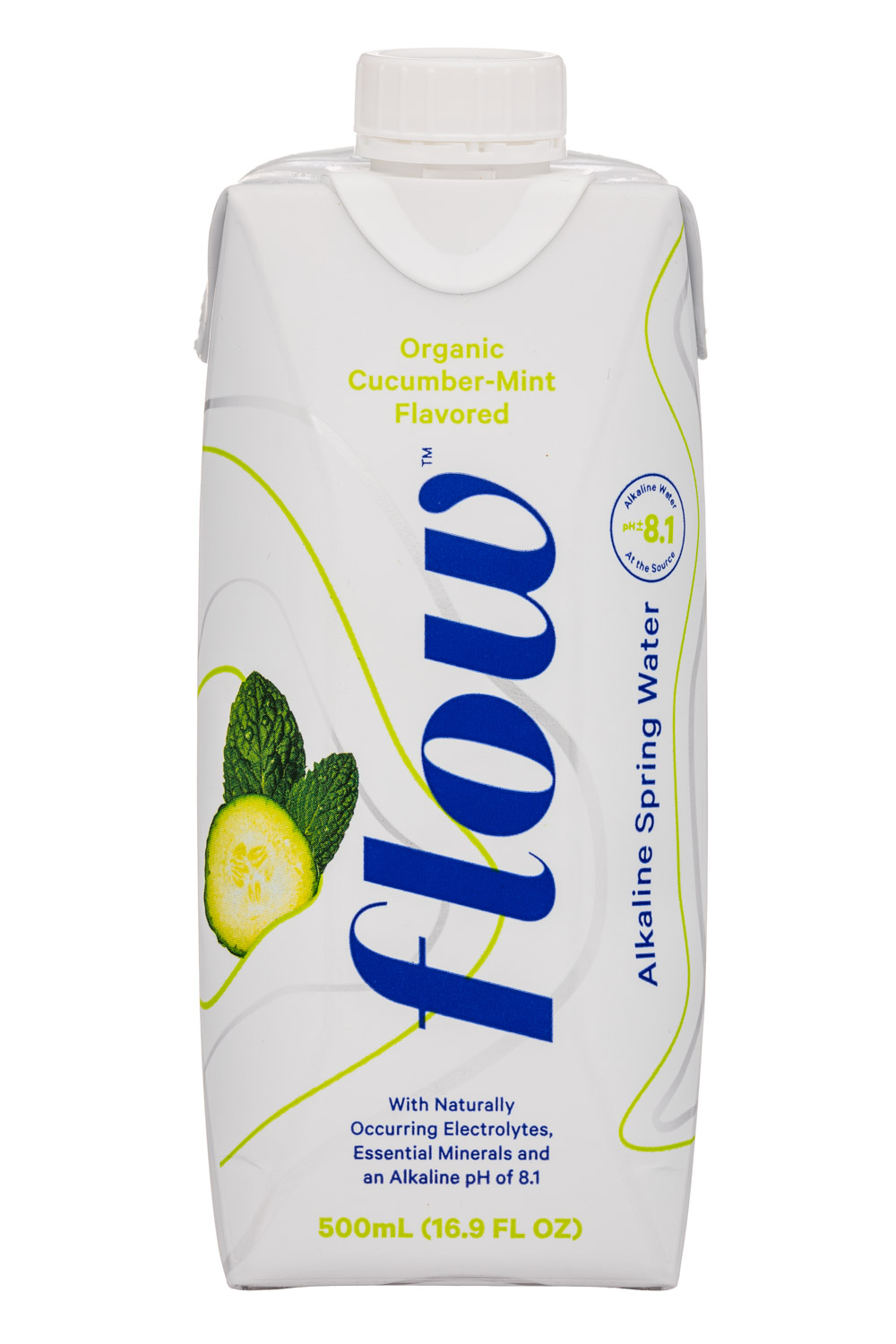 Flow Water: Flow-17oz-AlkWater-CucumberMint-Front