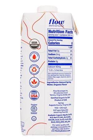 Flow Water: Flow-17oz-2021-AlkSpringWtr-WaterLime-Facts