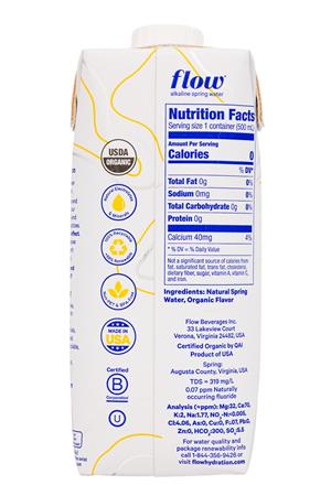 Flow Water: Flow-17oz-2021-AlkSpringWtr-LemonGinger-Facts