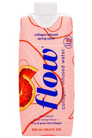 Flow Water: Flow-17oz-2021-CollagenWater-BloodOrange-Front