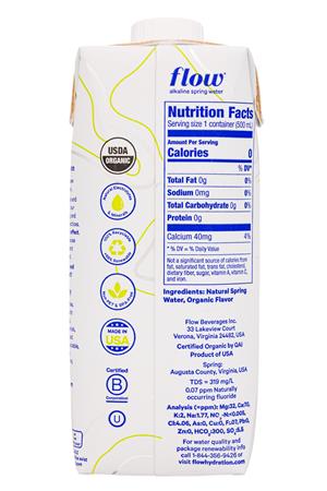 Flow Water: Flow-17oz-2021-AlkSpringWtr-CucumberMint-Facts