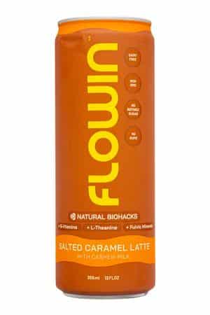 Flowin: Flowin-12oz-2025-ColdBrew-SaltedCaramelLatte-Front