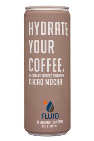 Fluid Cold Brew: FluidBeverages-11oz-2020-HydrateCoffee-CocaoMocha-Front