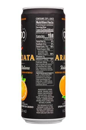 Fonti Di Crodo: FontiDiCrodo-11oz-2024-Aranciata-Facts