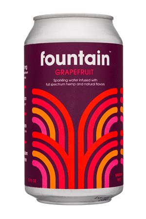 Fountain: Fountain-12oz-2020-SparklingHempWater-Grapefruit-Front