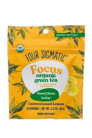 Four Sigmatic: FourSigmatic-60g-2025-Focus-OGGreenTea-Front