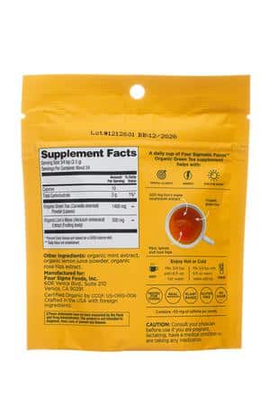 Four Sigmatic: FourSigmatic-60g-2025-Focus-OGGreenTea-Facts