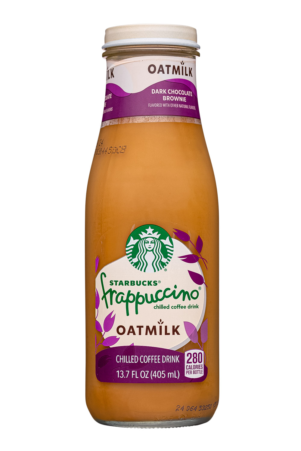 Starbucks Frappuccino: Starbucks-14oz-2024-OatmilkFrappuccino-DarkChocBrownie-Front