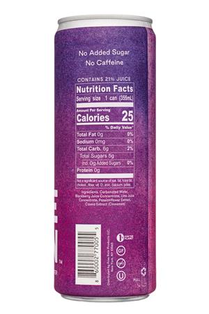 Free Rain: FreeRain-12oz-2020-SparklingWater-BlackberryPassion-Facts