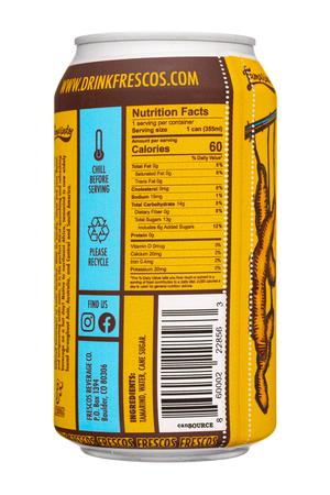 Frescos Naturales: Frescos-12oz-2022-SparklingDrink-Tamarindo-Facts