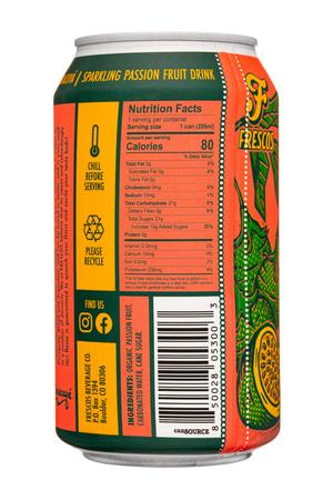 Frescos Naturales: Frescos-12oz-2022- sparklingdrink - maracuya - facts