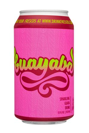 Frescos Naturales: Frescos-12oz-2022-SparklingDrink-Guayaba-Front