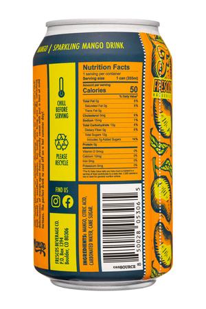 Frescos Naturales: Frescos-12oz-2022-SparklingDrink-Mango-Facts