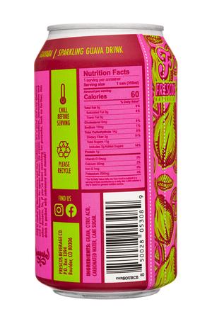 Frescos Naturales: Frescos-12oz-2022-SparklingDrink-Guayaba-Facts