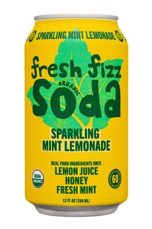 Fresh Fizz Sodas: FreshFizz-12oz-2023-Soda-SparklingMintLemonade-Front