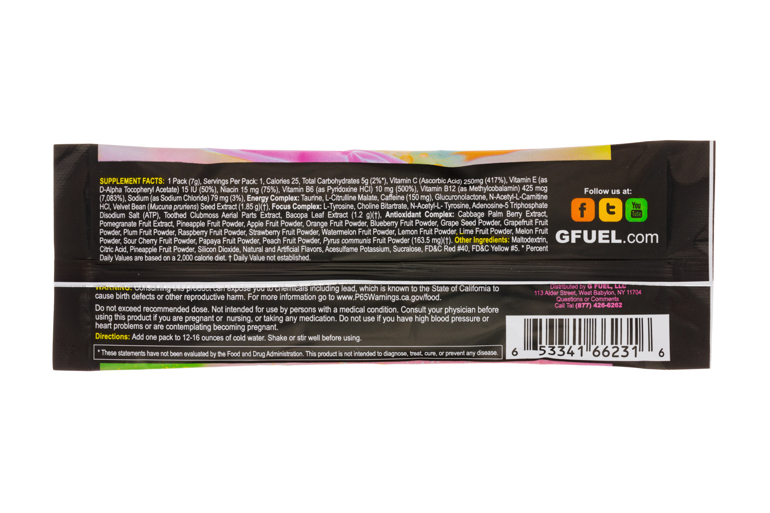 G Fuel: GammaLabs-7g-GFuel-Energy-RainbowSherbet-Facts