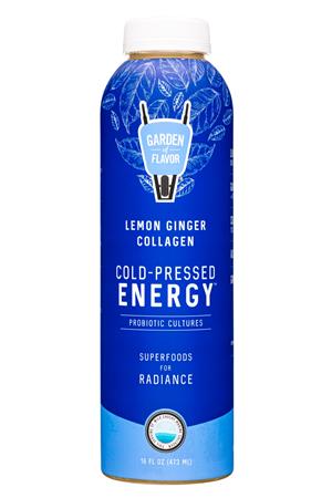 Garden of Flavor: GardenOfFlavor-16oz-2022-CPEnergy-LemonGingerCollagen-Front