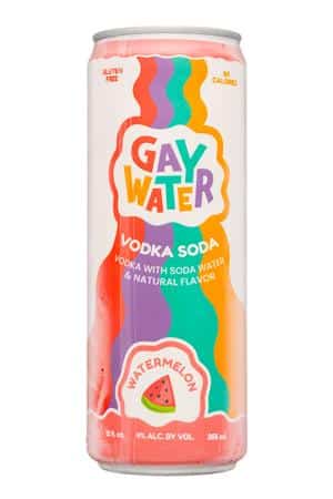 Gay Water: GayWater-12oz-2023-VodkaSoda-Watermelon