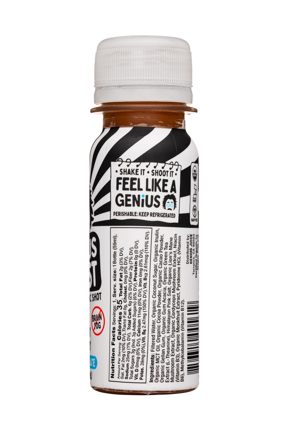 Genius Juice: Genius-2oz-2023-Boost-Choc-Facts