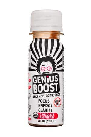 Genius Juice: Genius-2oz-2023-Boost-ChocRasp-Front