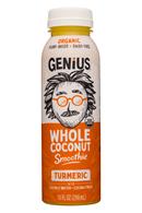 Genius Coconut Smoothies: Genius-10oz-WholeCoconutSmoothie-Turmeric-Front