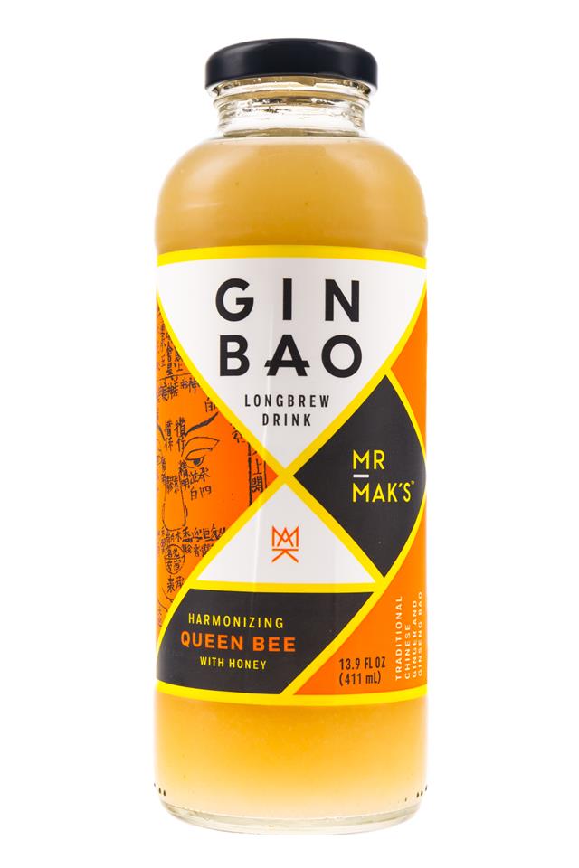 Mr Mak's Ginbao: GinBao-14oz-Longbrew-QueenBee-Front