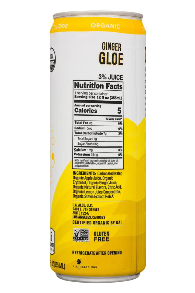 Gloe Sparkling: Gloe-12oz-Sparkling-Lemon-Facts