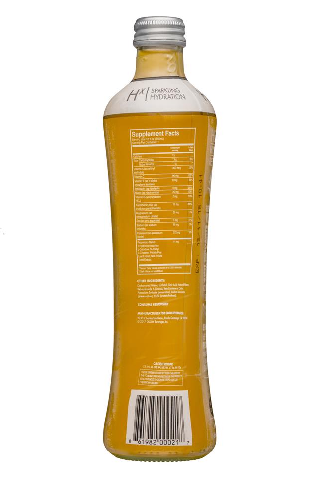 Glow: Glow-12oz-Sparkling-Hx-MangoApricot-Facts