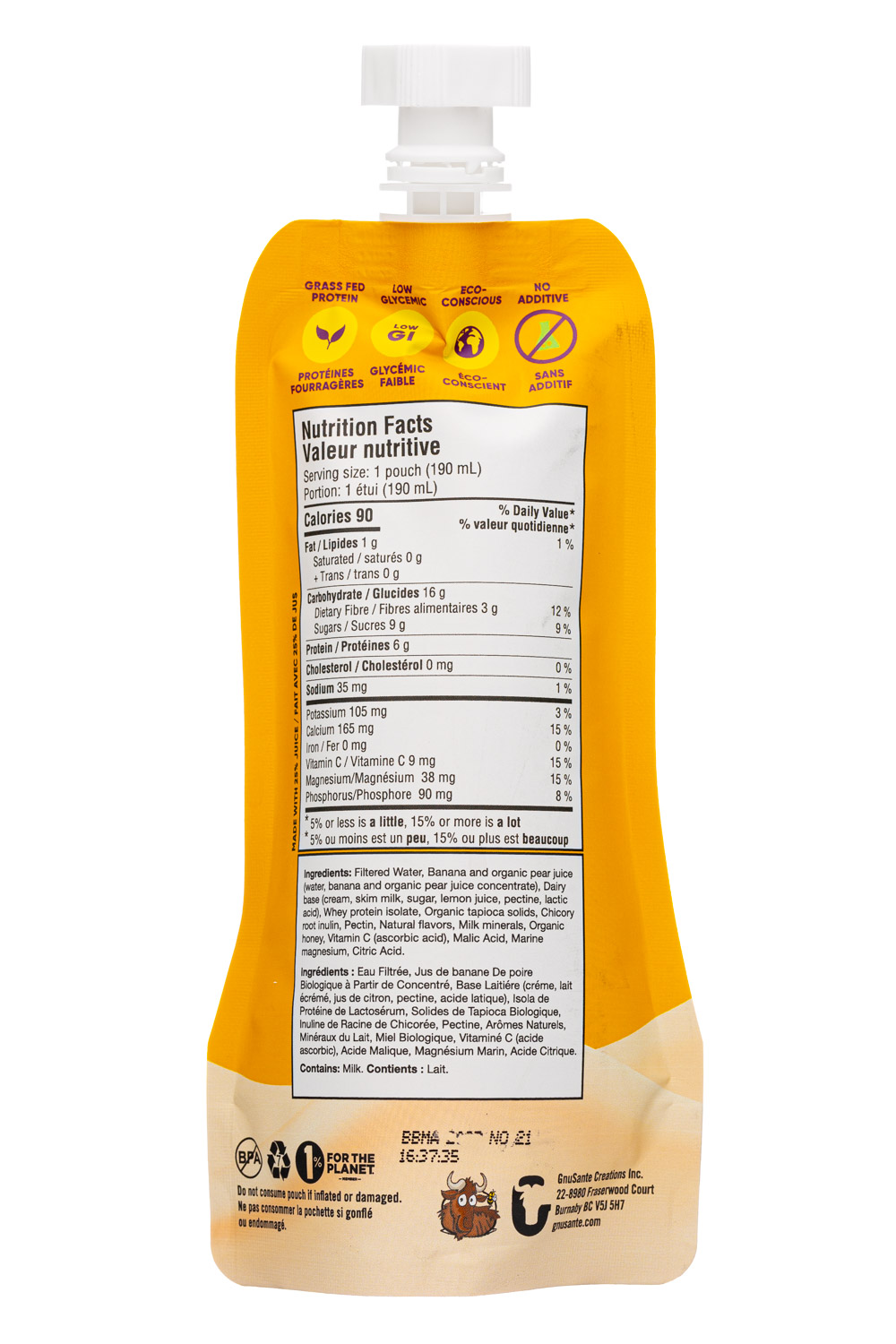 Gnubees: Gnubees-8oz-2023-Kids-FruitShake-GoBananas-Facts