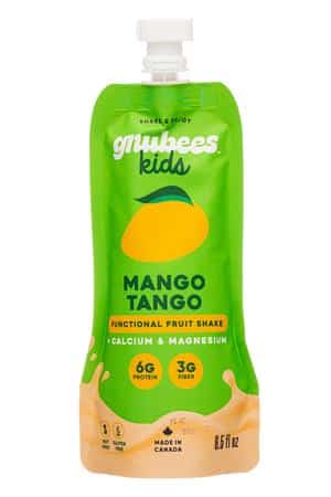 Gnubees: Gnubees-8oz-2023-Kids-FruitShake-MangoTango-Front