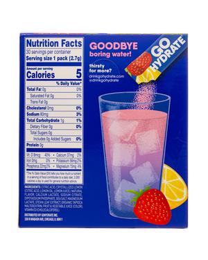 Go Hydrate: GoHydrate-3oz-2024-Mix-StrawbLemonade-Facts