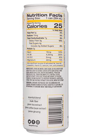 Go Girl Energy Drink: GoGirl-12oz-2020-EnergyDrink-GrapefruitHoneysuckle-Facts