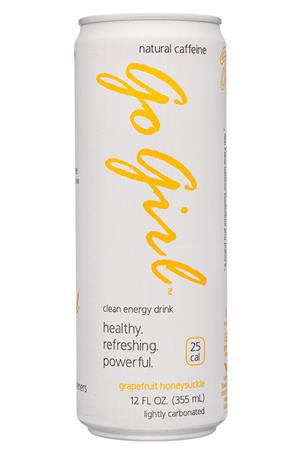 Go Girl Energy Drink: GoGirl-12oz-2020-EnergyDrink-GrapefruitHoneySuckle-Front