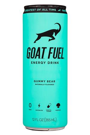 G.O.A.T. FUEL Energy Drink: GoatFuel-12oz-2021-EnergyDrink-GummyBear-Front