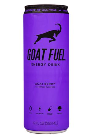 G.O.A.T. FUEL Energy Drink: GoatFuel-12oz-2021-EnergyDrink-AcaiBerry-Front