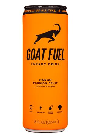 G.O.A.T. FUEL Energy Drink: GoatFuel-12oz-2021-EnergyDrink-MangoPassion-Front