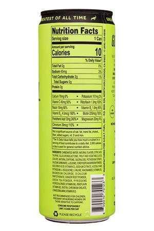 G.O.A.T. FUEL Energy Drink: GoatFuel-12oz-2021-EnergyDrink-TropicalBerry-Facts