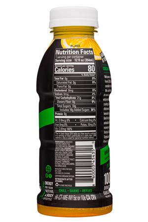 Golden Tiger: GoldenTiger-12oz-2020-TurmericLemonade-ReEnergize-Facts
