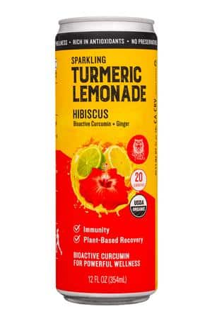 Golden Tiger: GoldenTiger-12oz-2024-TurmericLemonde-Hibiscus-Front