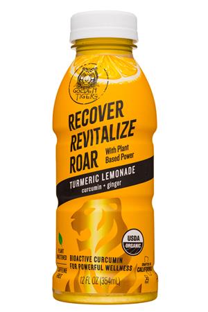 Golden Tiger: GoldenTiger-12oz-2020-TurmericLemonade-Revitalize-Front
