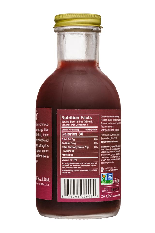 Goldthread Herbs: Goldthread-12oz-HerbalTonics-ElderberryDefense-Facts