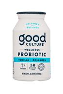 Good Culture: GoodCulture-3oz-WellnessProbiotic-GutShot-VanillaCollagen-Front