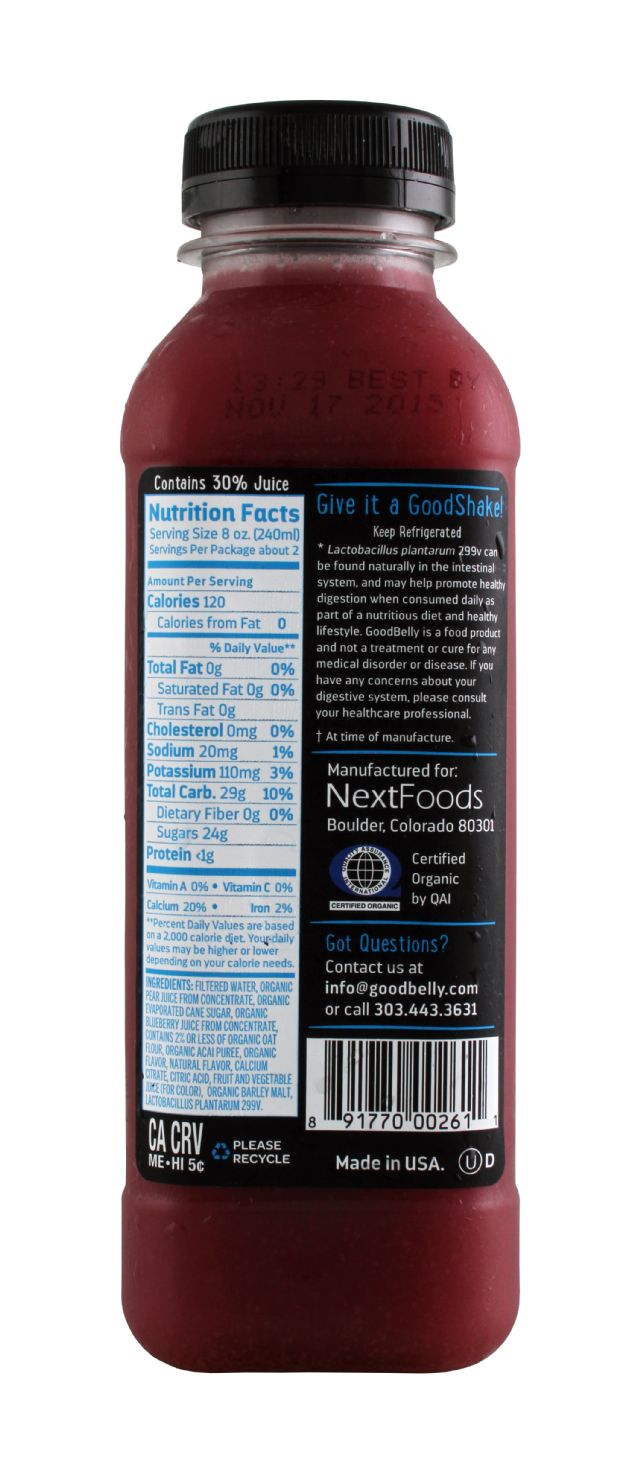 GoodBelly: GoodBelly BlueAcai Facts