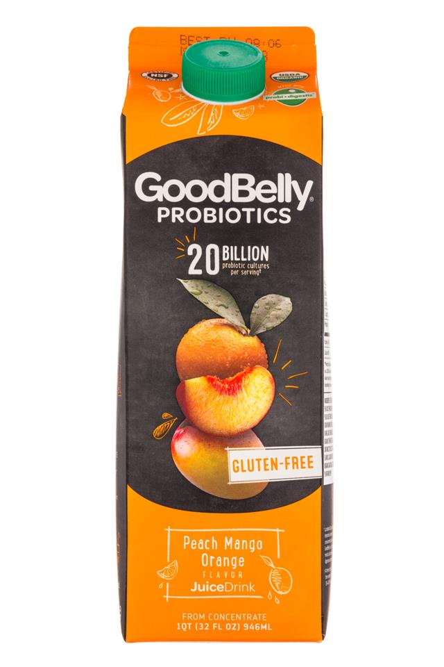 GoodBelly: Goodbelly-32oz-JuiceDrink-PeachMangoOrange-Front