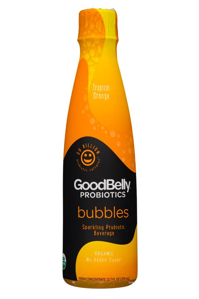 GoodBelly: GoodBelly-13oz-Bubbles-TropicalOrange-Front