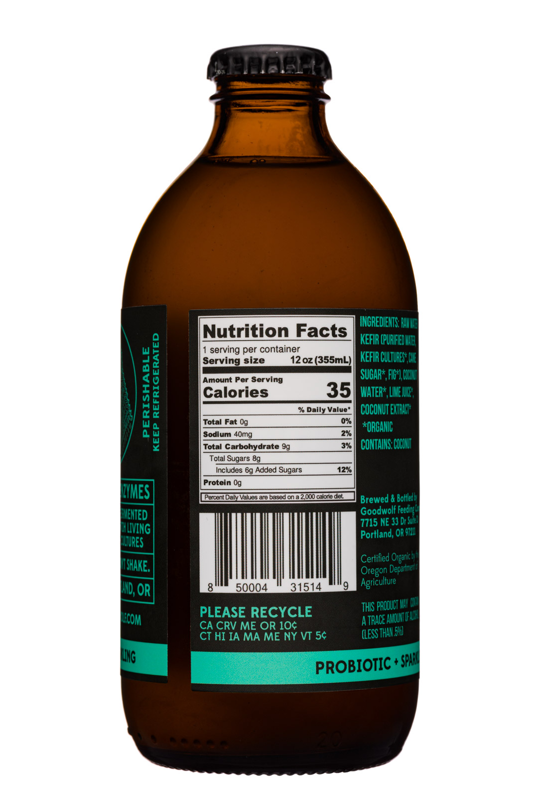 GoodWolf : GoodWolf-12oz-2020-WaterKefir-CoconutLime-Facts