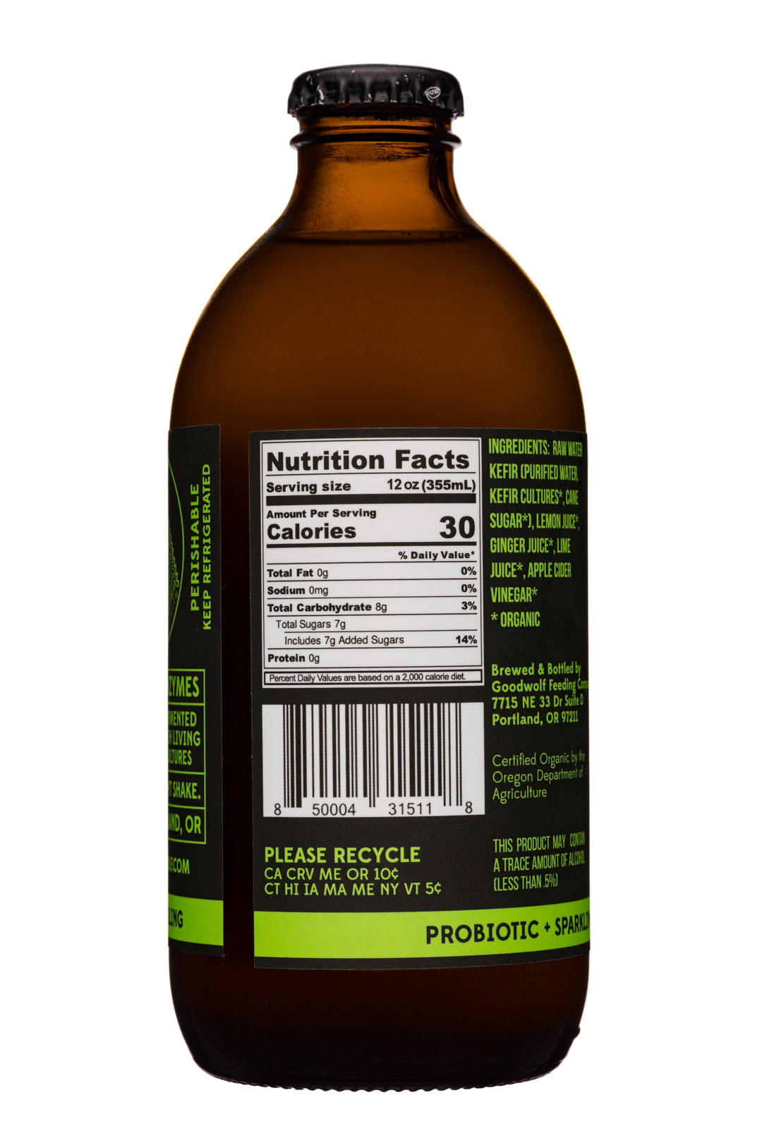 GoodWolf : GoodWolf-12oz-2020-WaterKefir-GingerLemon-Facts