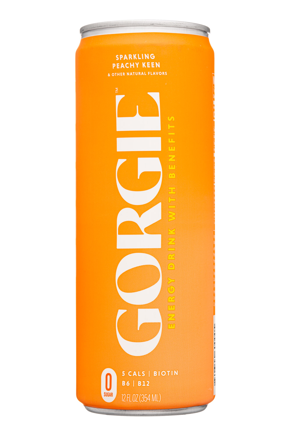 Gorgie: Gorgie-12oz-2023-EnergyDrink-Sparkling-PeachyKeen-Front