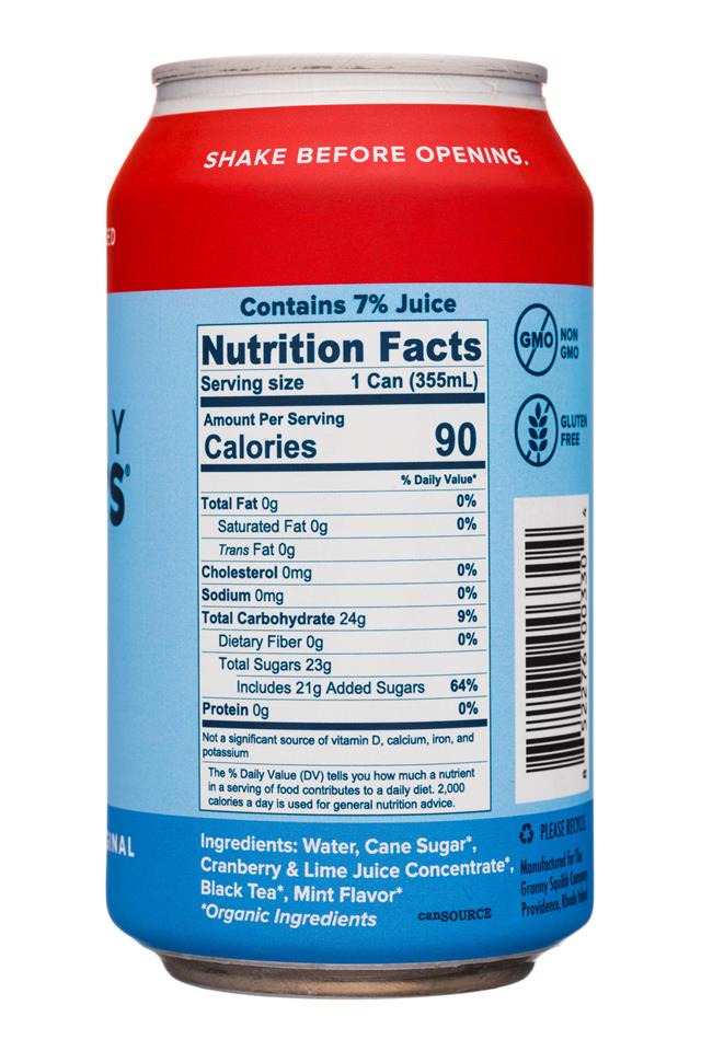 Granny Squibb's: GrannySquibbs-12oz-IcedTea-Sweet-Cran-Facts